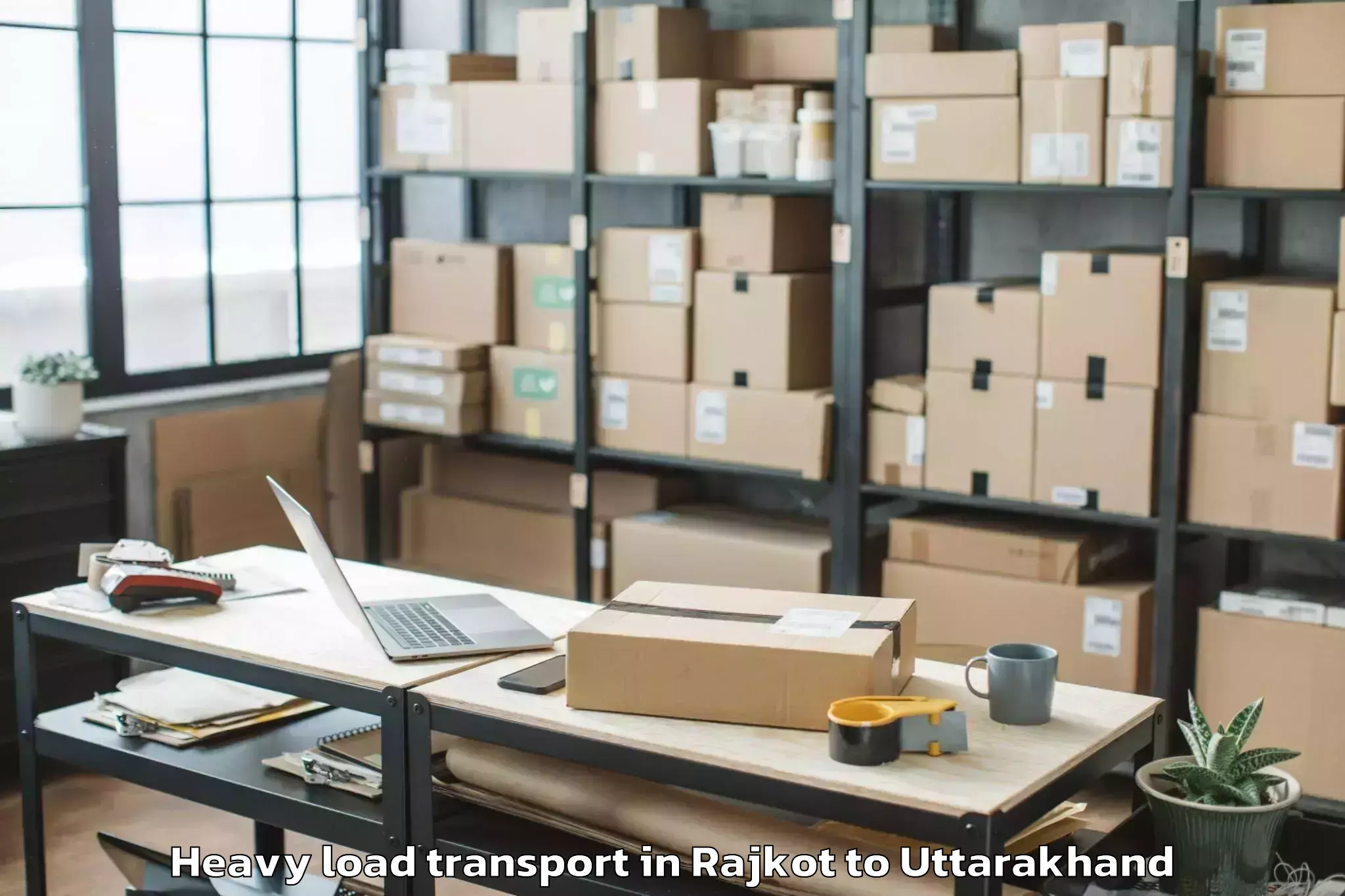 Easy Rajkot to Kashipur Heavy Load Transport Booking